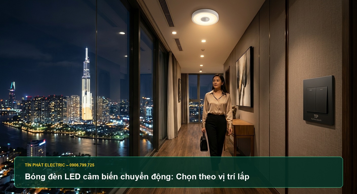 Bóng đèn LED cảm biến chuyển động: Chọn theo vị trí lắp - Tín Phát Electric