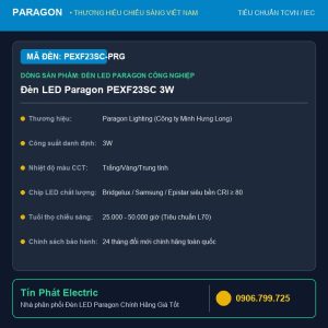 Đèn LED Paragon PEXF23SC 3W