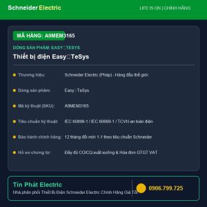 Thiết Bị Điện Schneider A9MEM3165 - Thiết bị điện EasyTeSys