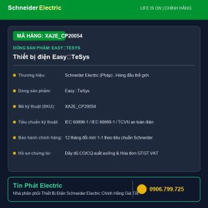 Thiết Bị Điện Schneider XA2E_CP20054 - Thiết bị điện EasyTeSys